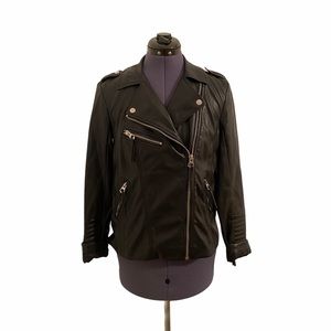 H&M faux leather moto jacket